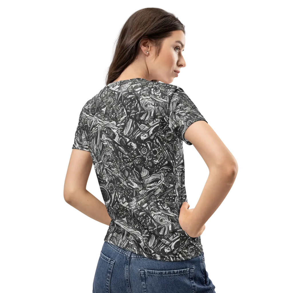 Obsidian Riddle on Women's Crew Neck T-Shirt — Back