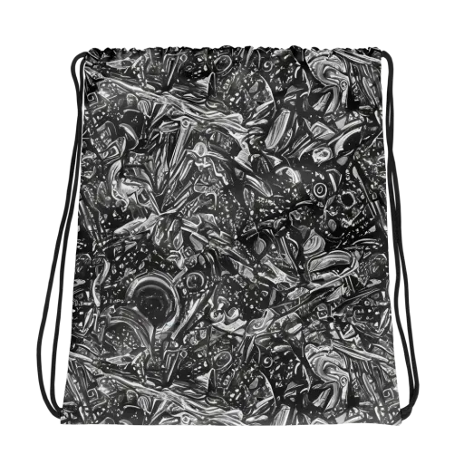 Obsidian Riddle on a Drawstring Bag