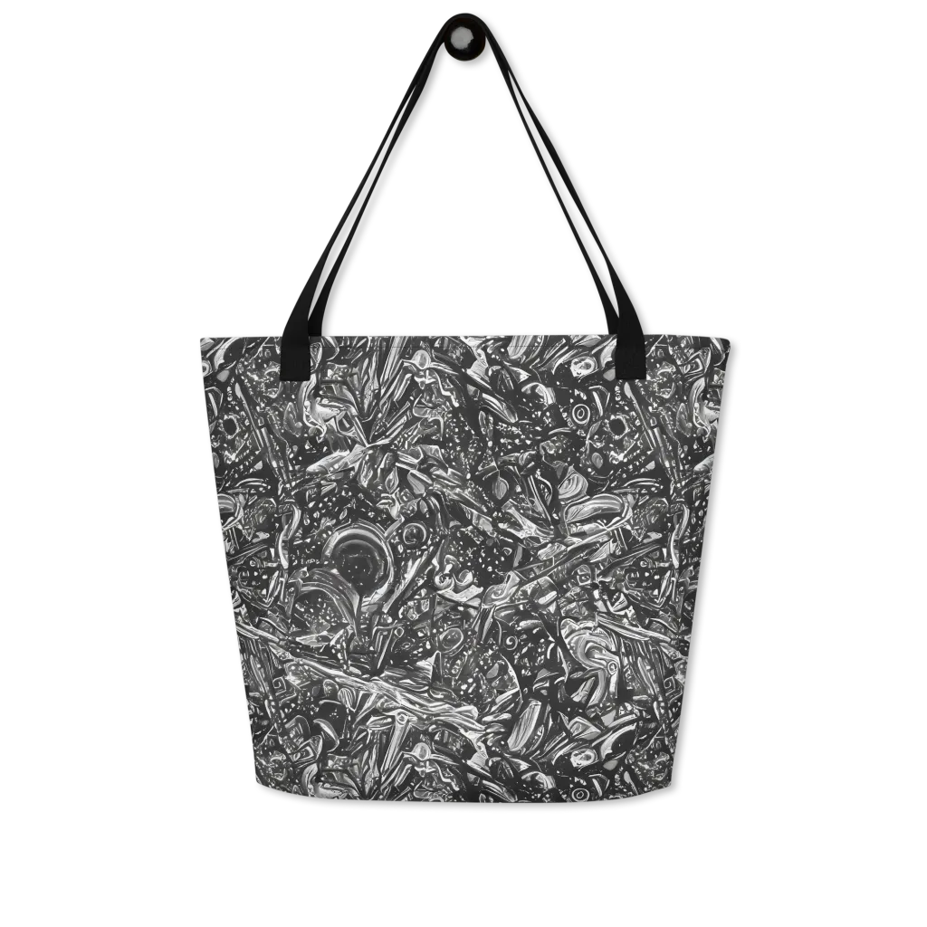 Obsidian Riddle on Large Tote Bag W/ Pocket — Front
