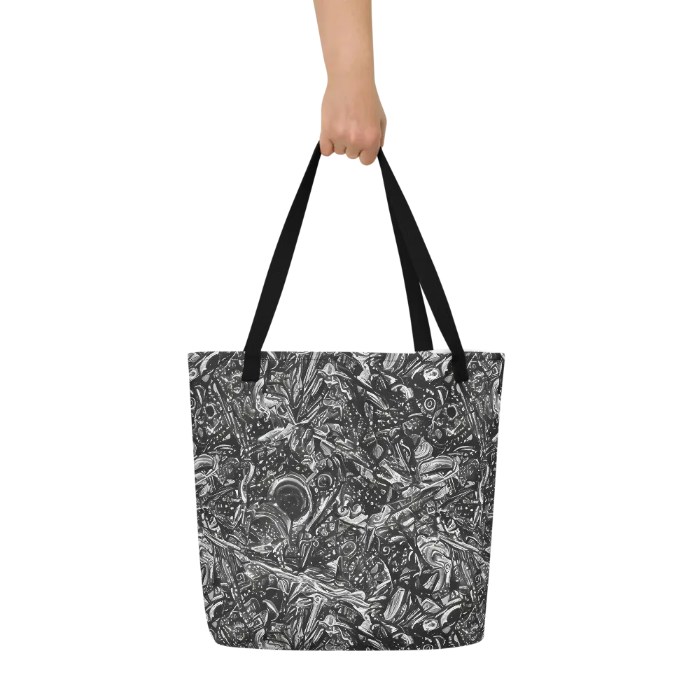 Obsidian Riddle on Large Tote Bag W/ Pocket — Front