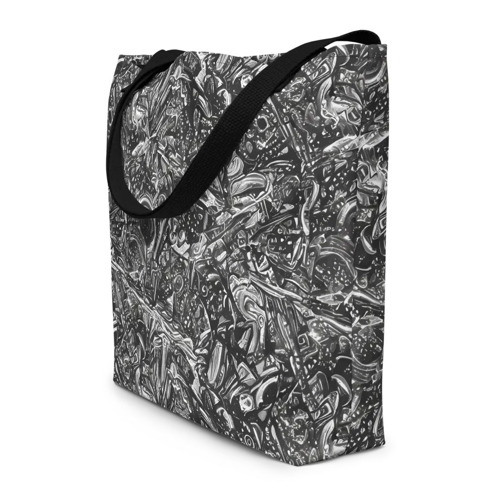 Obsidian Riddle on Large Tote Bag W/ Pocket — Front
