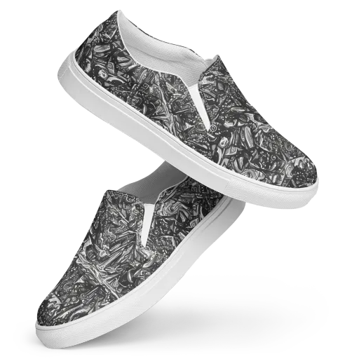 Obsidian Riddle on a Women's Slip-On Canvas Shoes