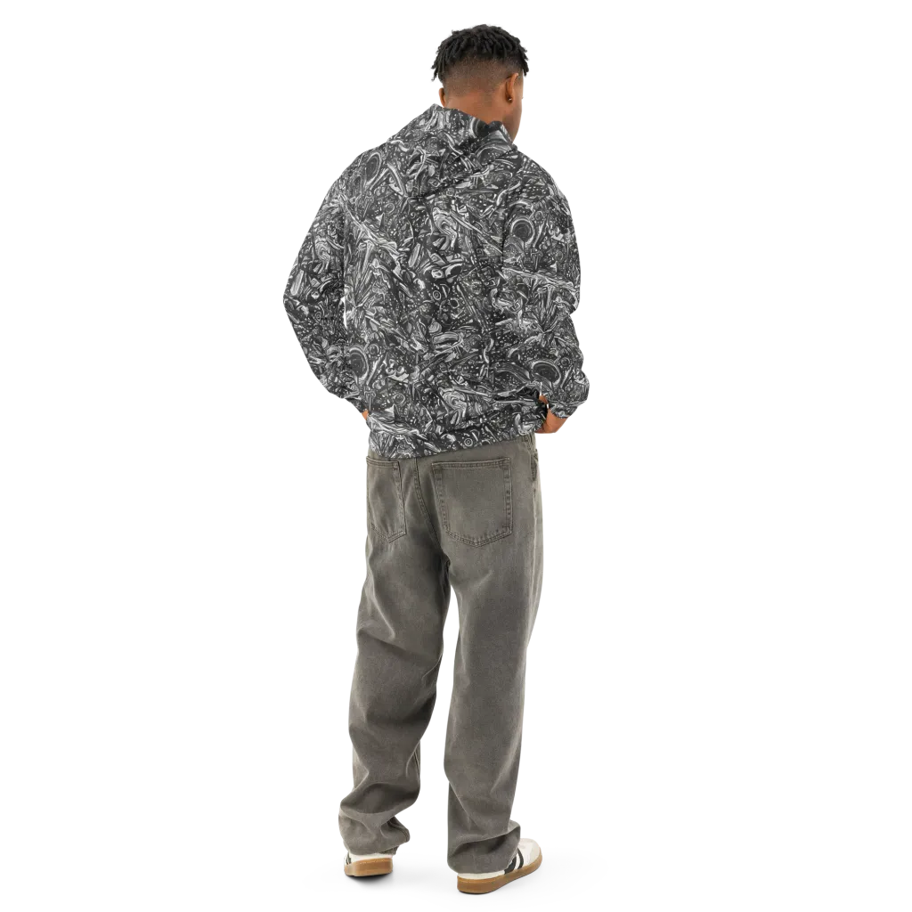 Obsidian Riddle on Cotton Hoodie — Back