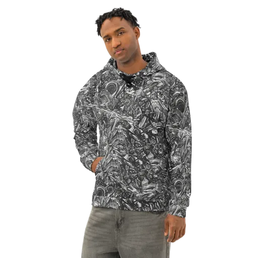 Obsidian Riddle on a Cotton Hoodie