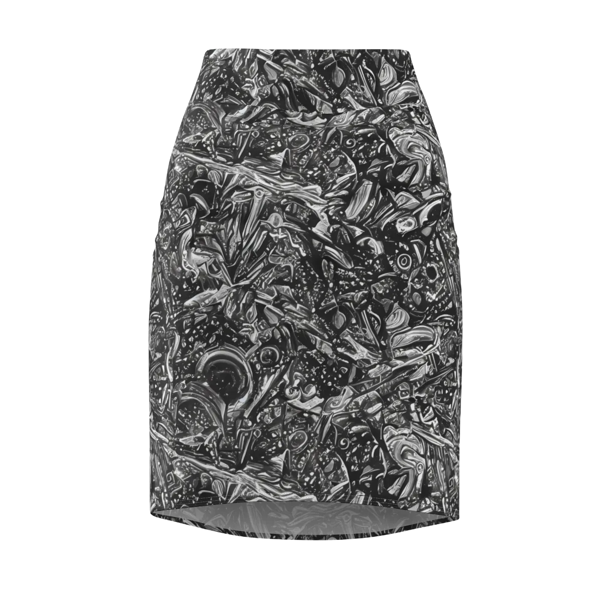Obsidian Riddle on Pencil Skirt — Front