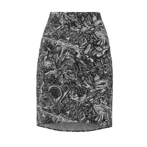 Obsidian Riddle on a Pencil Skirt