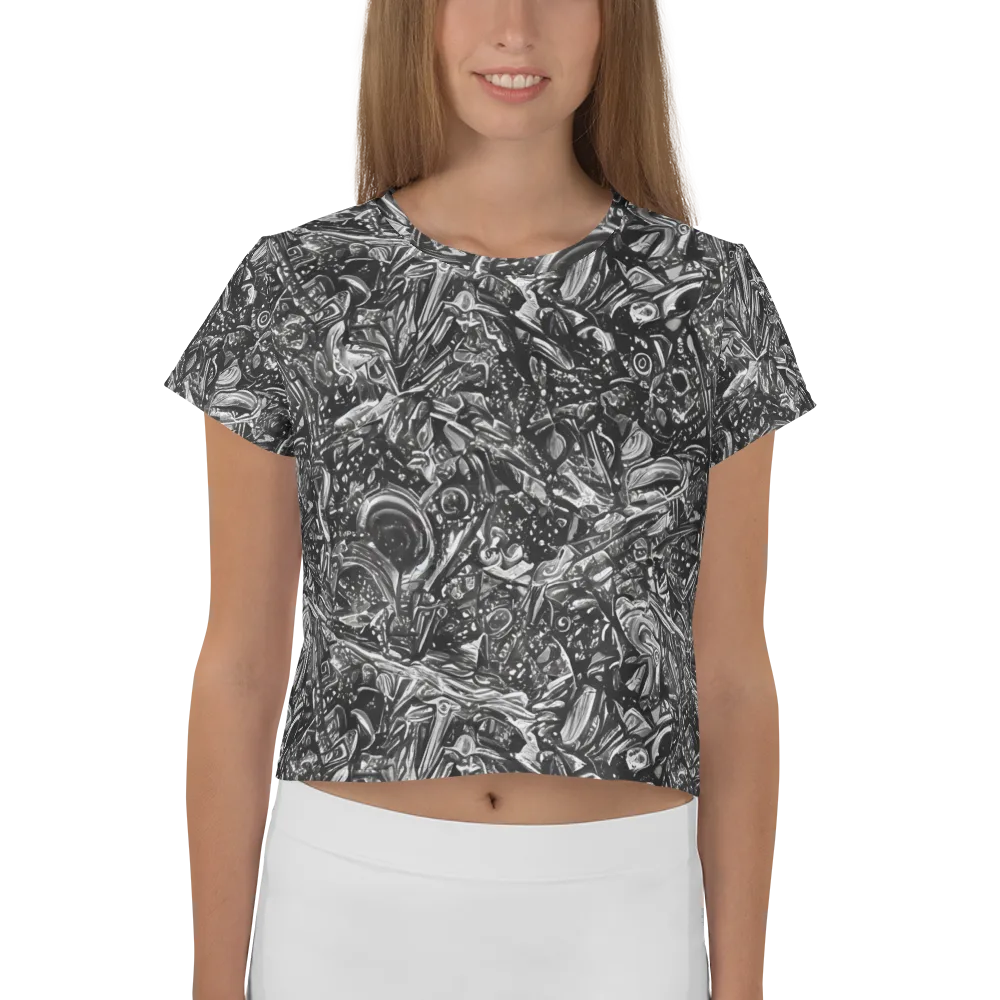 Obsidian Riddle on Crop Tee — Front