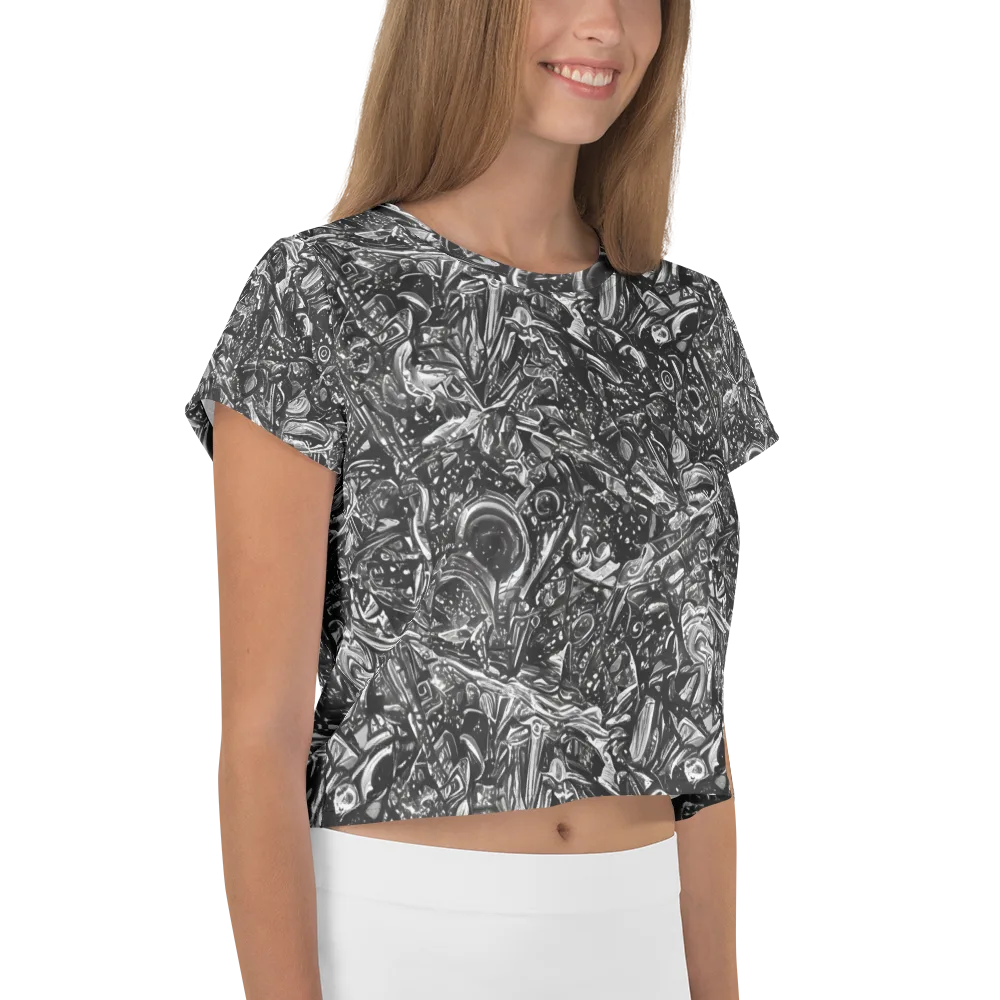 Obsidian Riddle on Crop Tee — Right