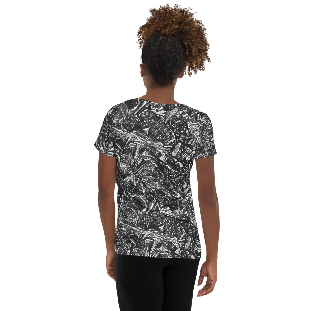 Obsidian Riddle on Women's Athletic T-Shirt — Back