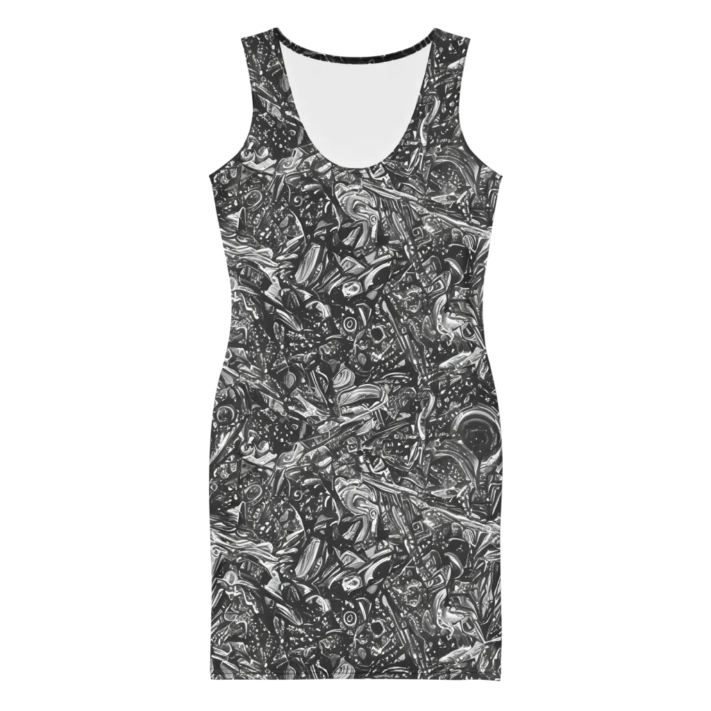 Obsidian Riddle on Bodycon Dress — Front