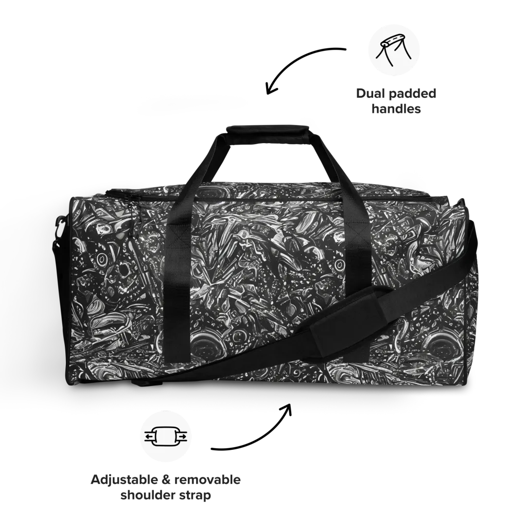 Obsidian Riddle on Duffle Bag — Front