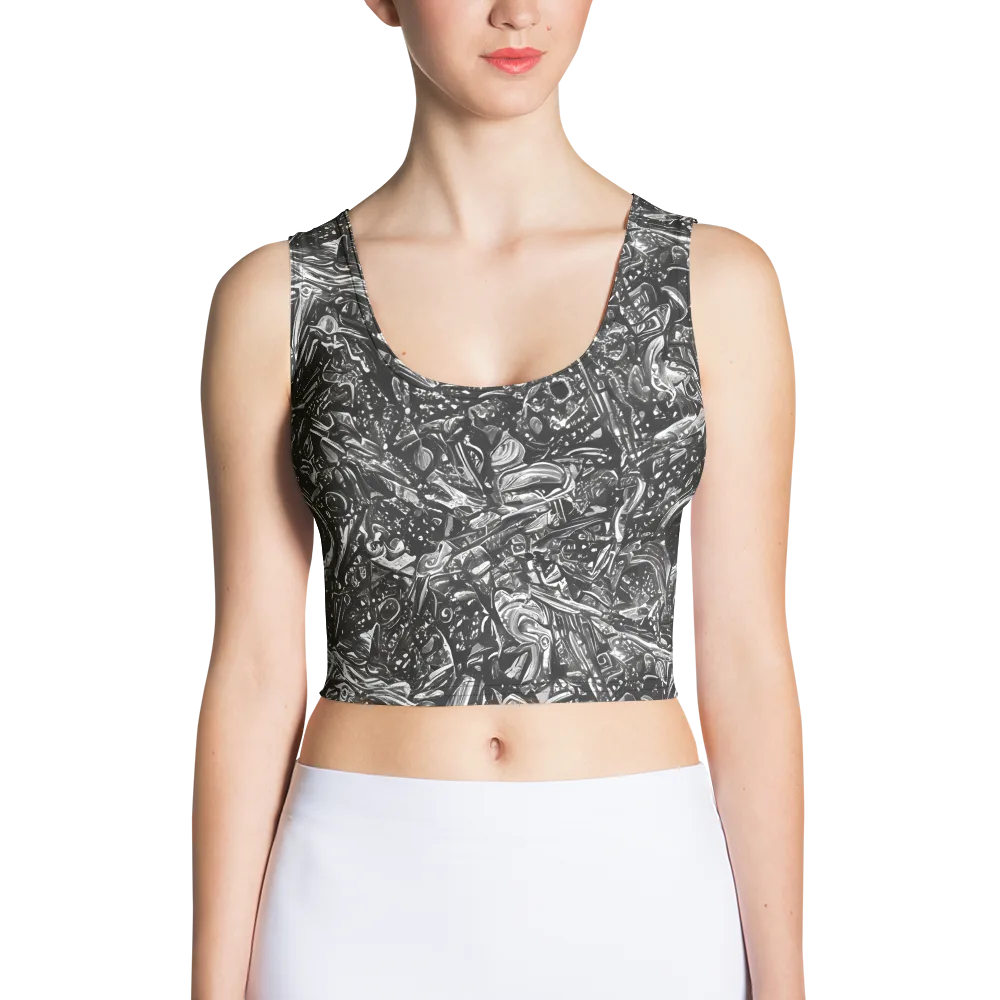 Obsidian Riddle on Crop Top — Front