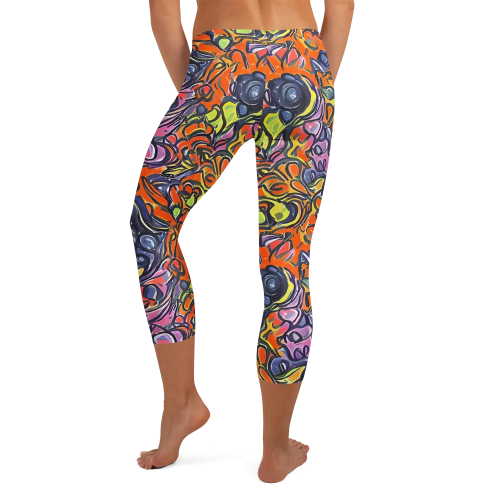 Molten Pop on Capri Leggings — Back