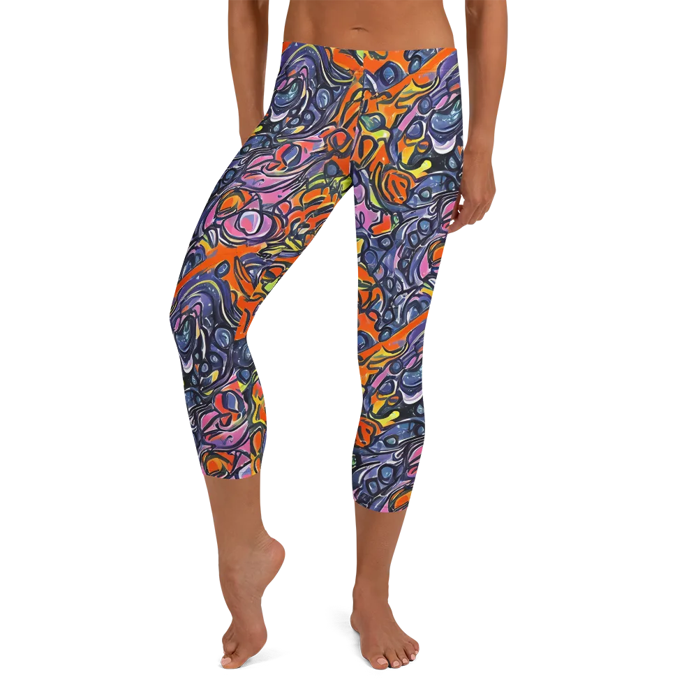 Molten Pop on Capri Leggings — Front