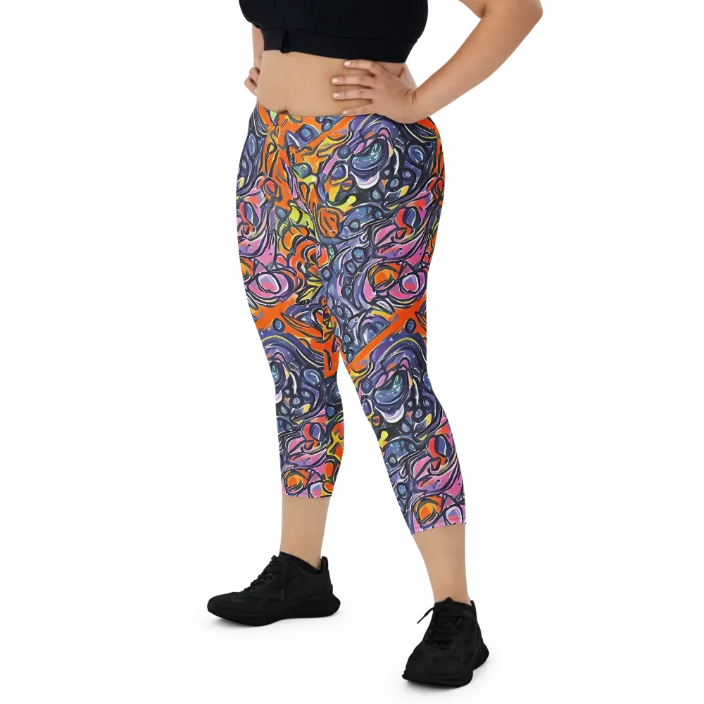 Molten Pop on Capri Leggings — Front