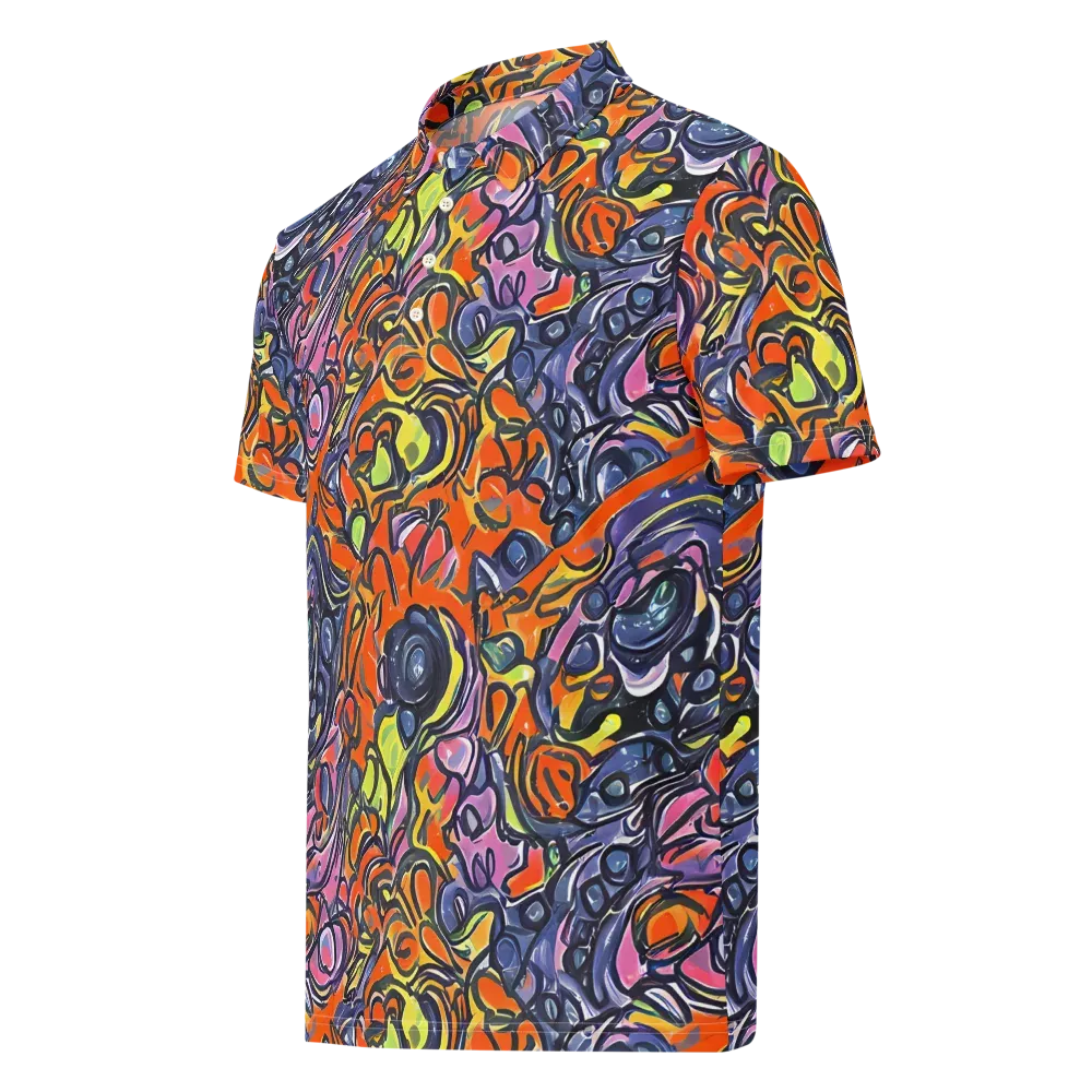 Molten Pop on Men's Slim Fit Polo Shirt — Left Front