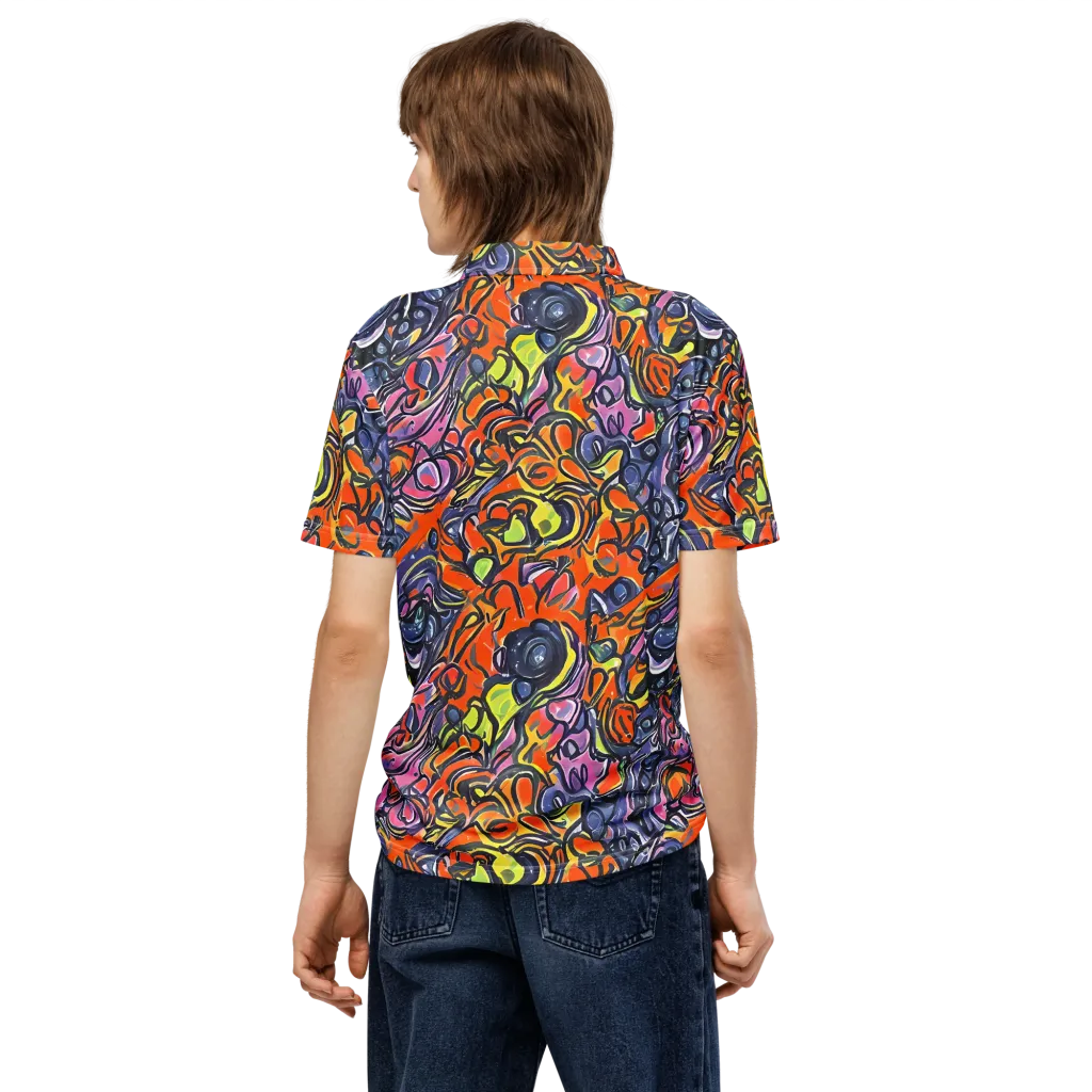 Molten Pop on Men's Slim Fit Polo Shirt — Back