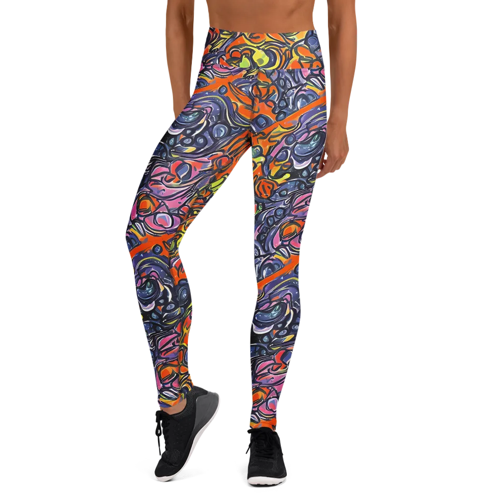 Molten Pop on Yoga Leggings — Front