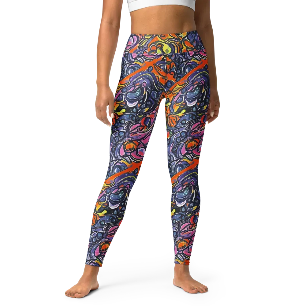 Molten Pop on Yoga Leggings — Front