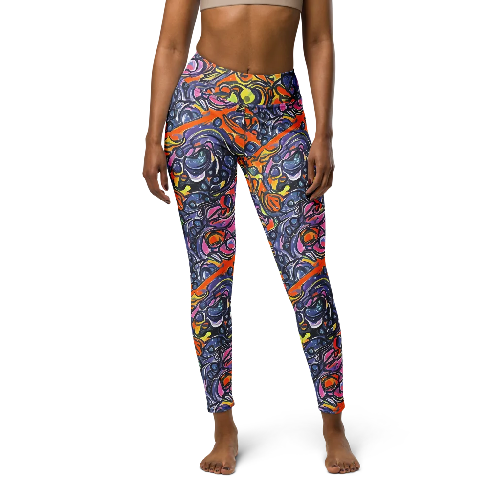 Molten Pop on Yoga Leggings — Front