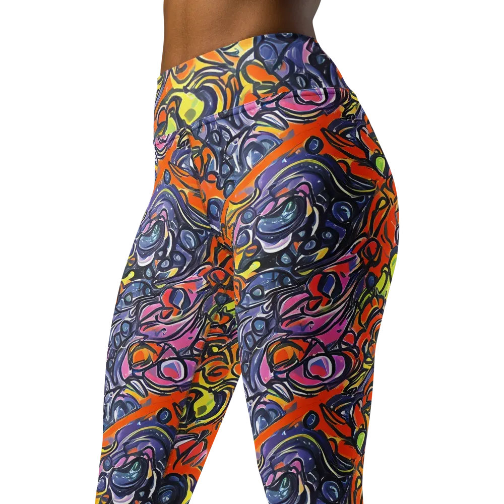 Molten Pop on Yoga Leggings — Left Front