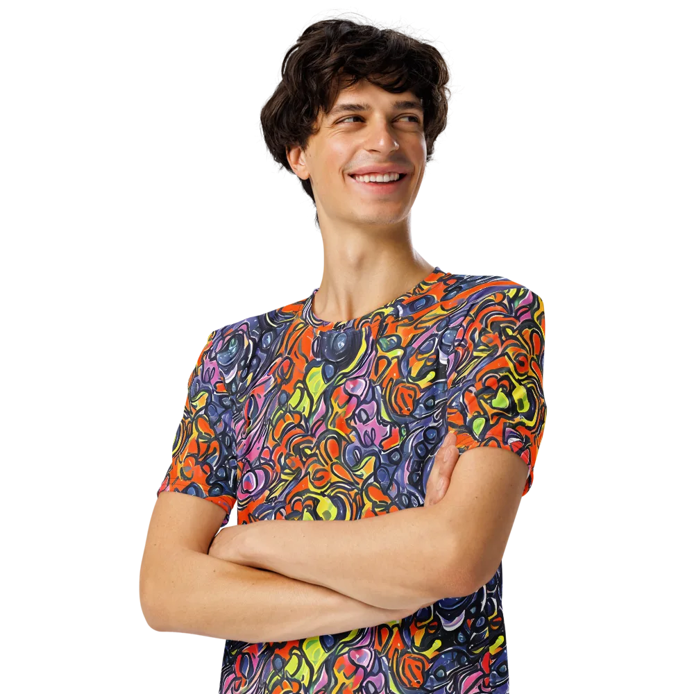Molten Pop on Men's Crew Neck T-Shirt — Left Front