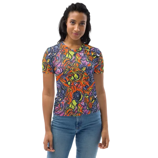Molten Pop on a Women's Crew Neck T-Shirt