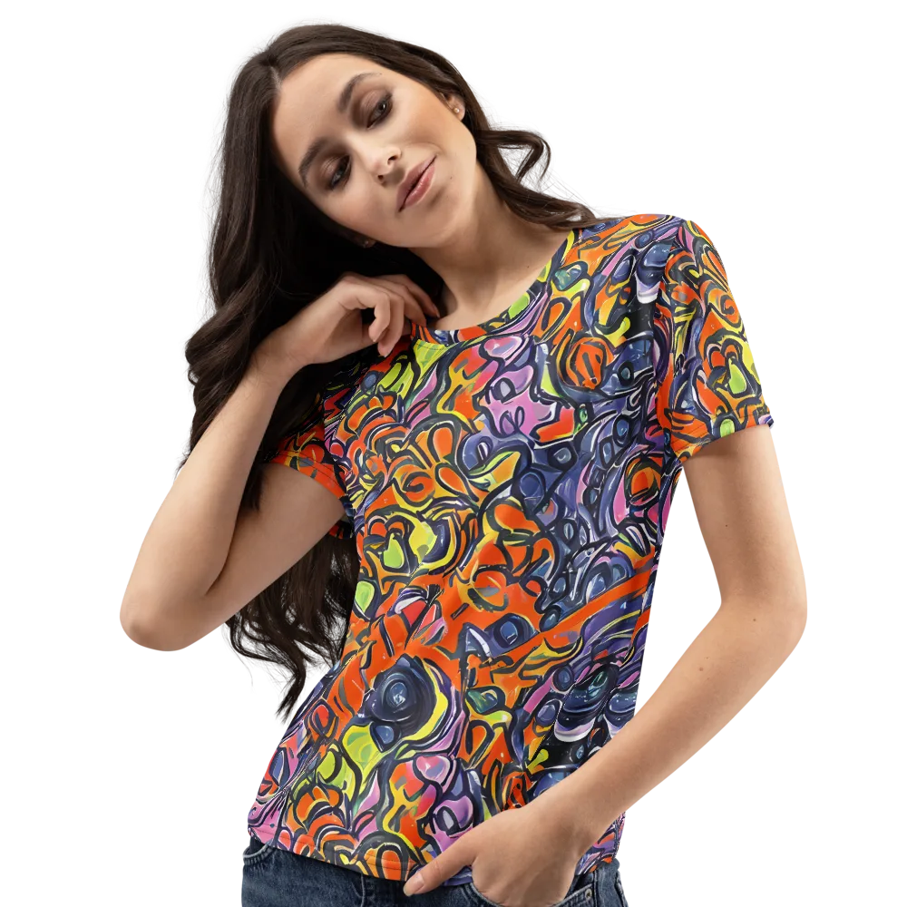 Molten Pop on Women's Crew Neck T-Shirt — Left Front