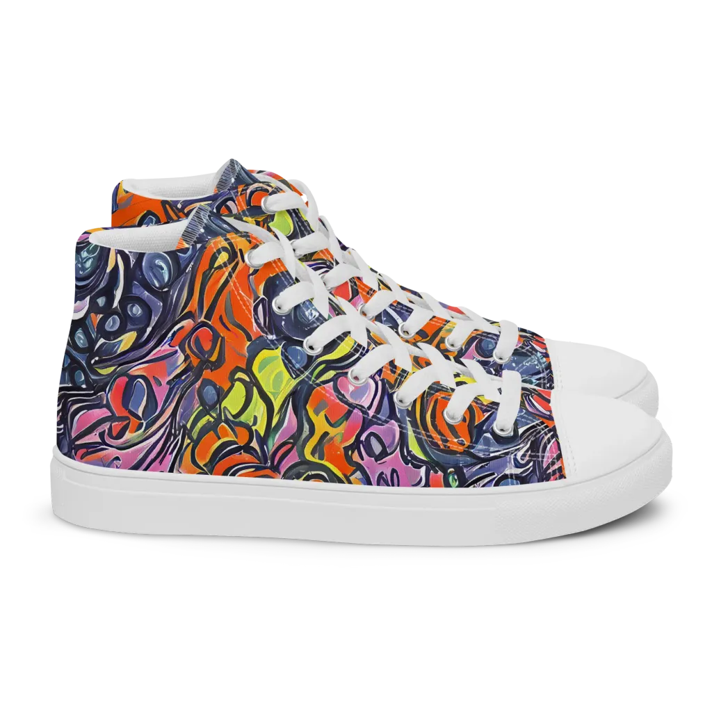 Molten Pop on Women's High Top Canvas Shoes — Right