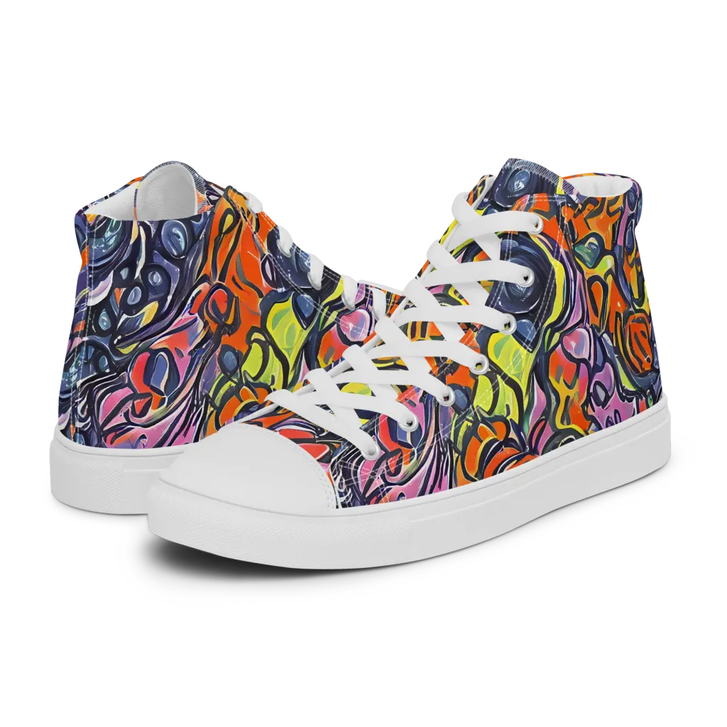 Molten Pop on Women's High Top Canvas Shoes — Left