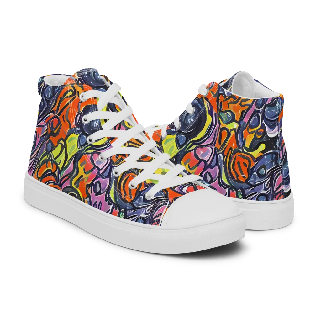 Molten Pop on Women's High Top Canvas Shoes — Right