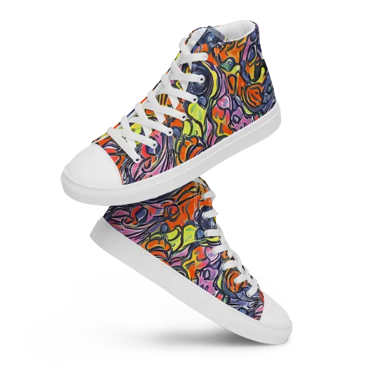 Molten Pop on a Women's High Top Canvas Shoes