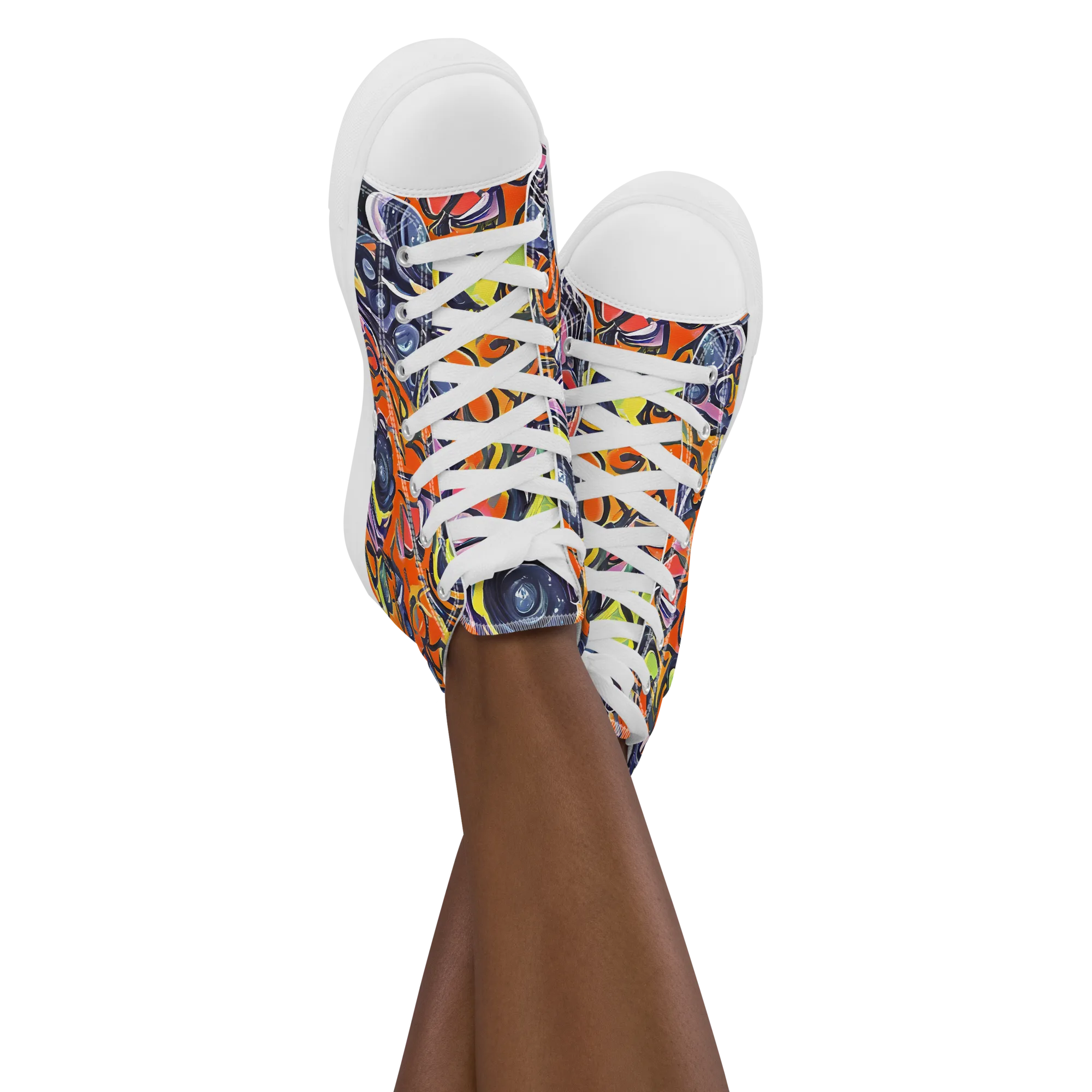 Molten Pop on Women's High Top Canvas Shoes — Front
