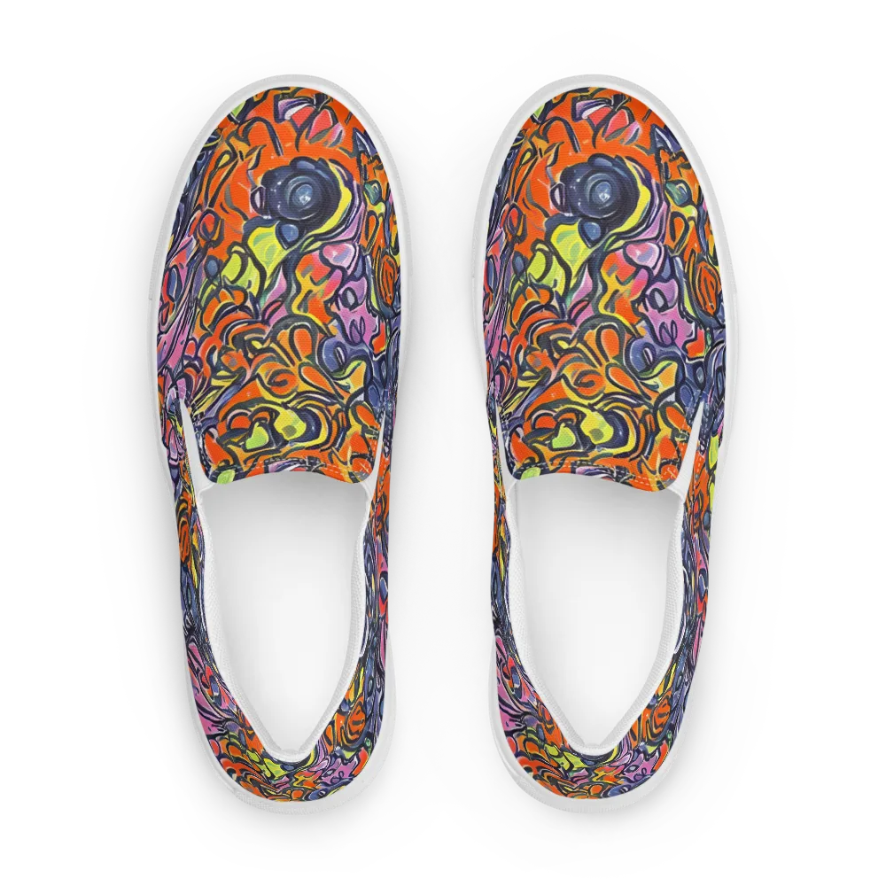 Molten Pop on Men's Slip-On Canvas Shoes — Front