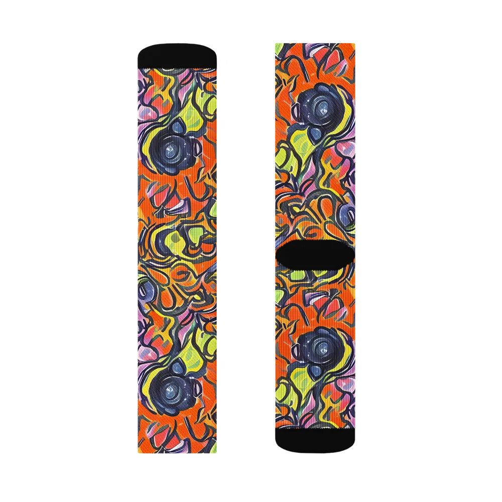 Molten Pop on Socks — Left Sock