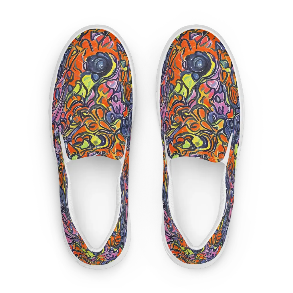 Molten Pop on Women's Slip-On Canvas Shoes — Front