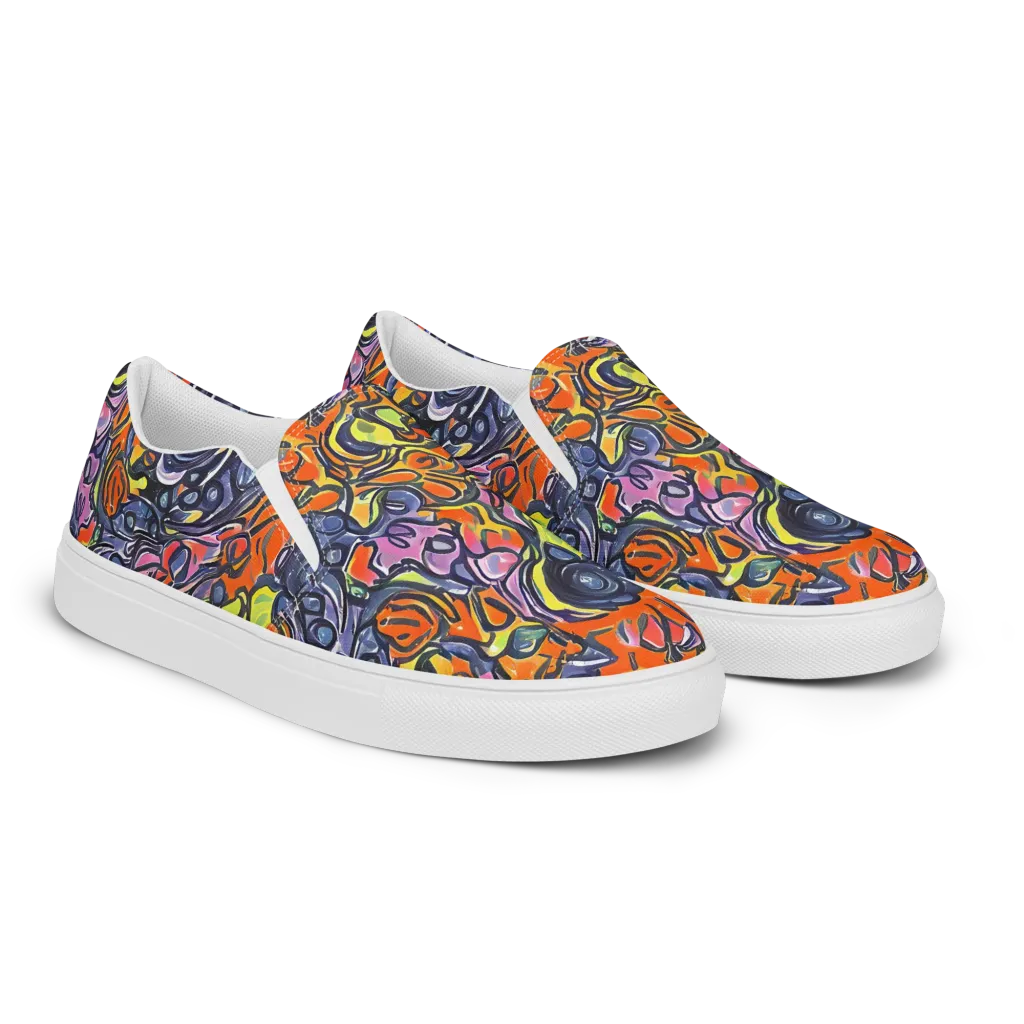 Molten Pop on Women's Slip-On Canvas Shoes — Right Front