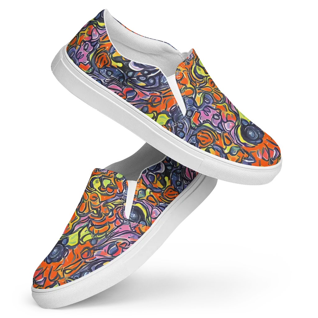 Molten Pop on Women's Slip-On Canvas Shoes — Front