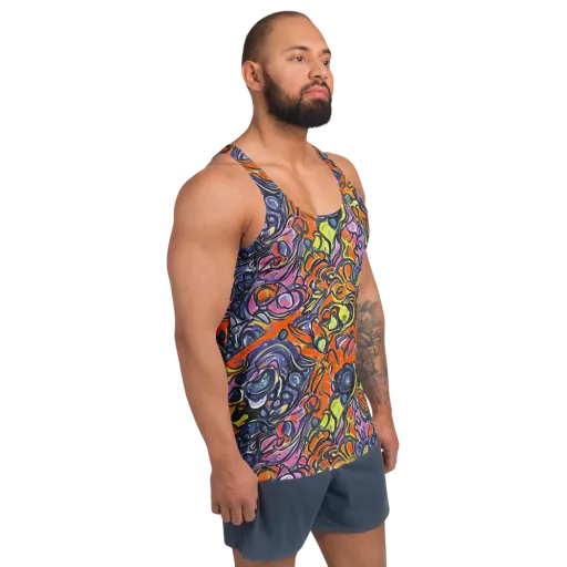 Molten Pop on a Men's Tank Top