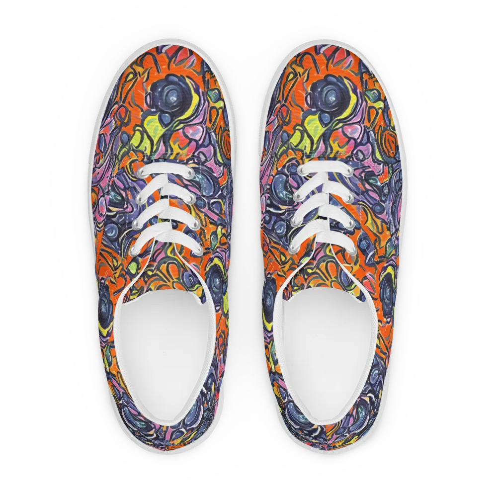 Molten Pop on Men's Lace-Up Canvas Shoes — Front