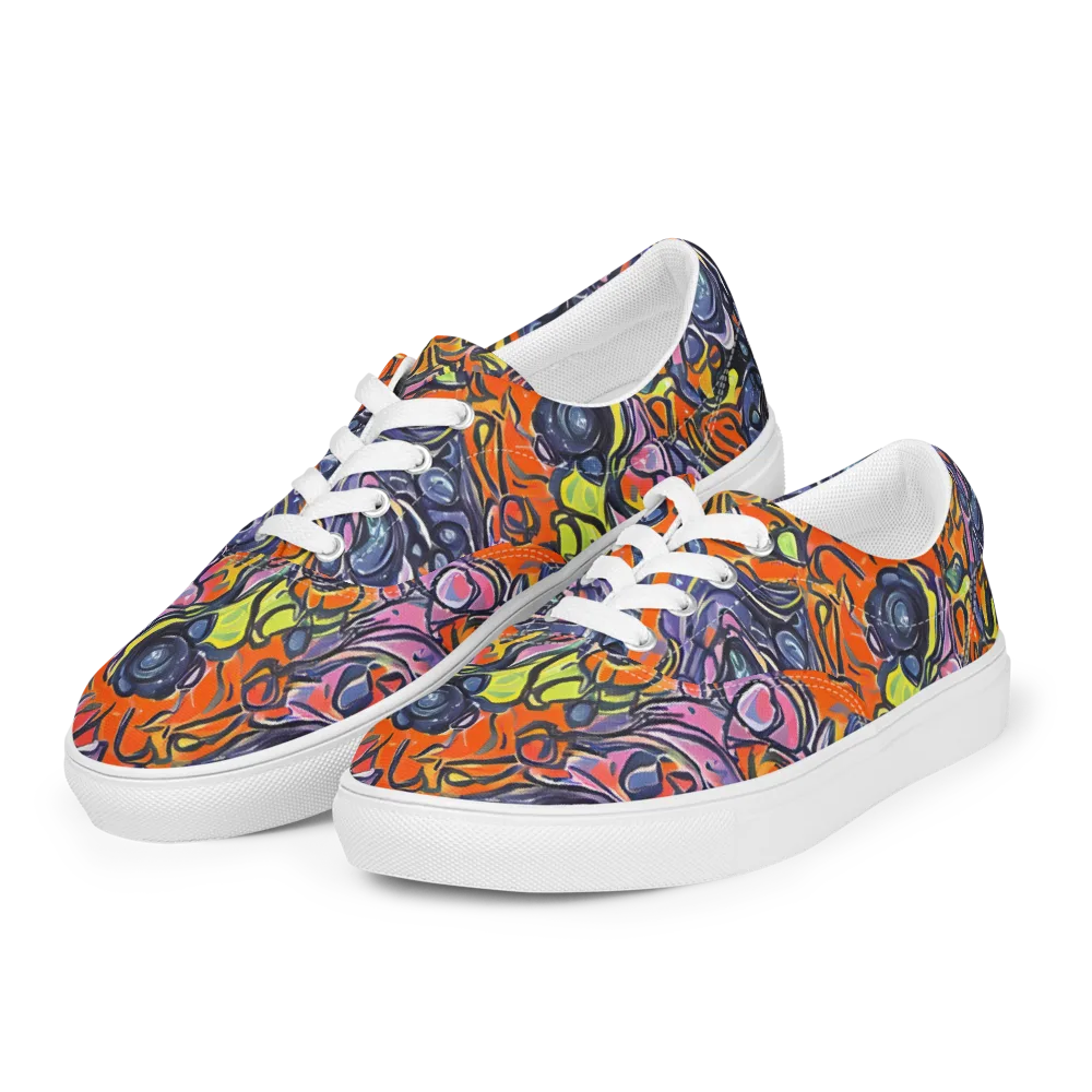 Molten Pop on Men's Lace-Up Canvas Shoes — Left Front