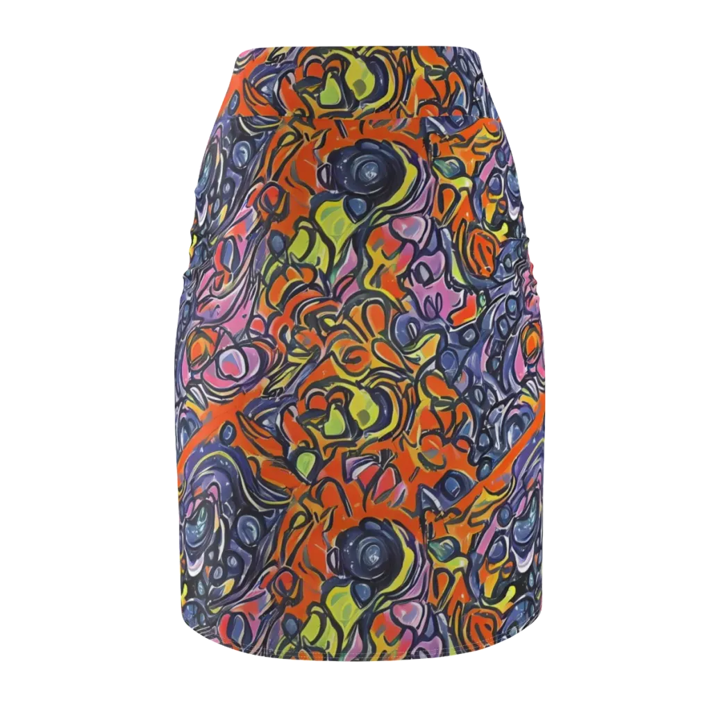Molten Pop on Pencil Skirt — Back