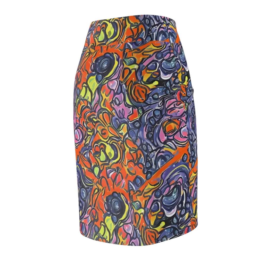 Molten Pop on Pencil Skirt — Back Side