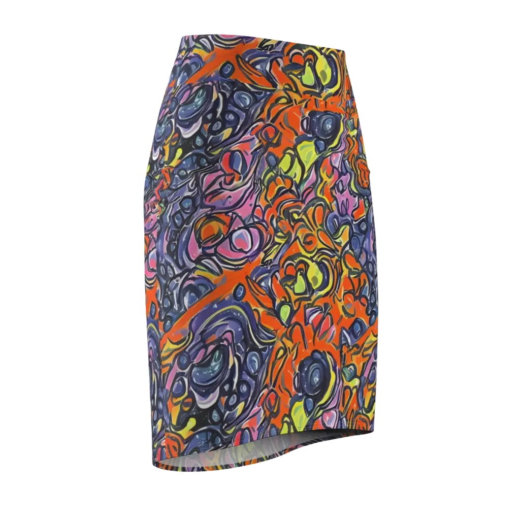 Molten Pop on Pencil Skirt — Front Side