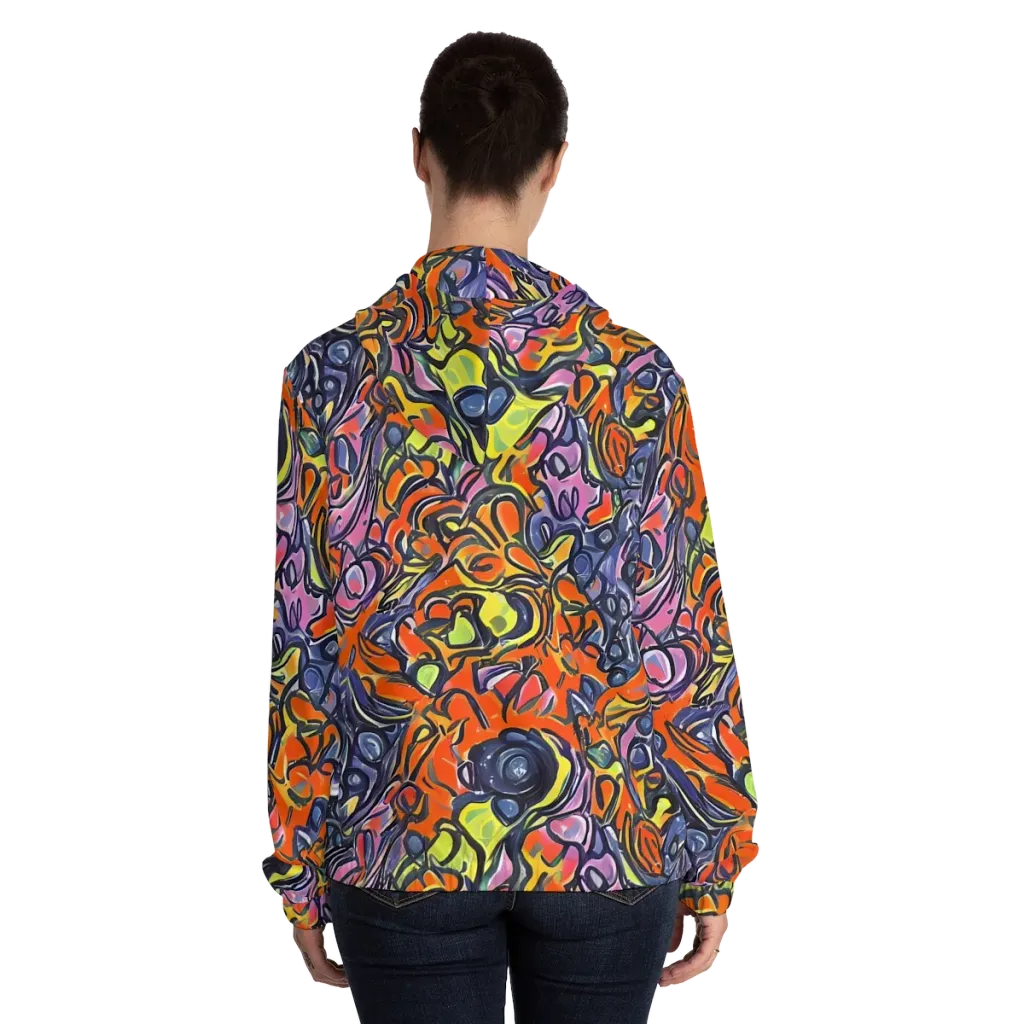 Molten Pop on Women's Full-Zip Hoodie — Back On Person
