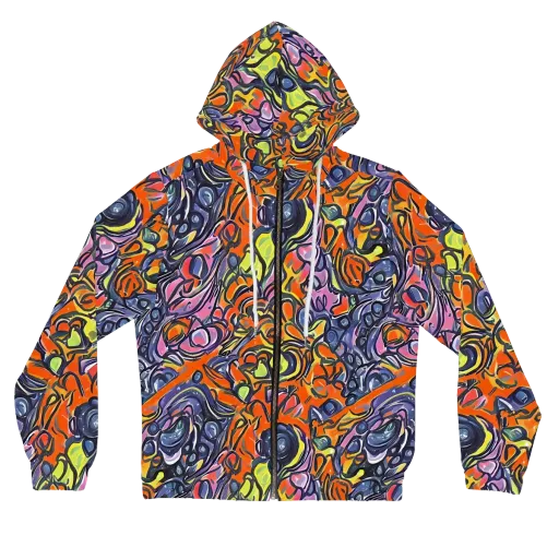 Molten Pop on a Women's Full-Zip Hoodie