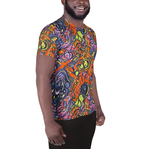 Molten Pop on a Men's Athletic T-Shirt