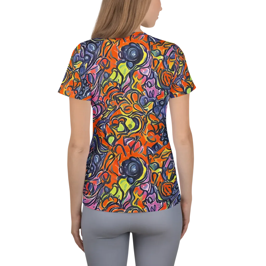 Molten Pop on Women's Athletic T-Shirt — Back