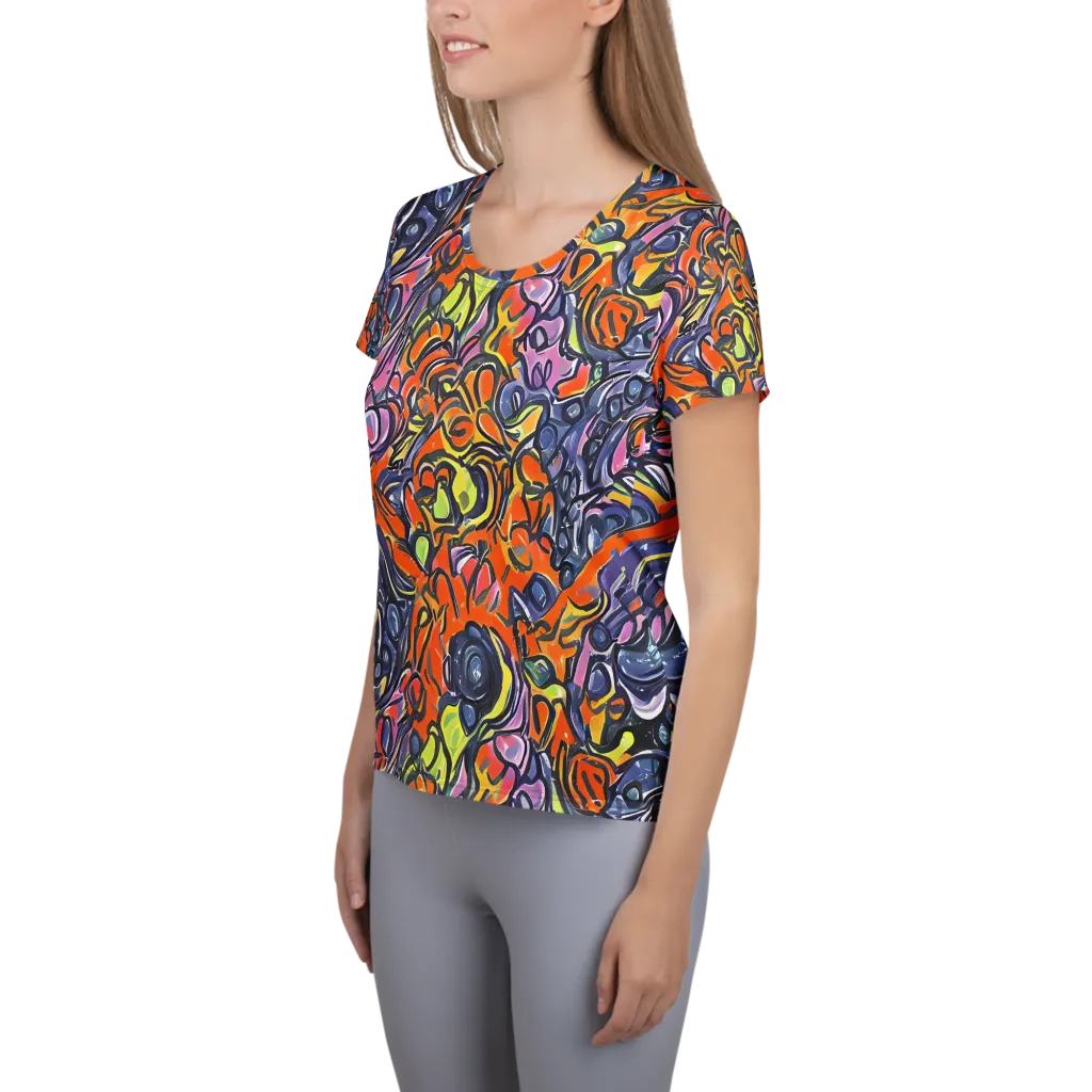 Molten Pop on Women's Athletic T-Shirt — Left