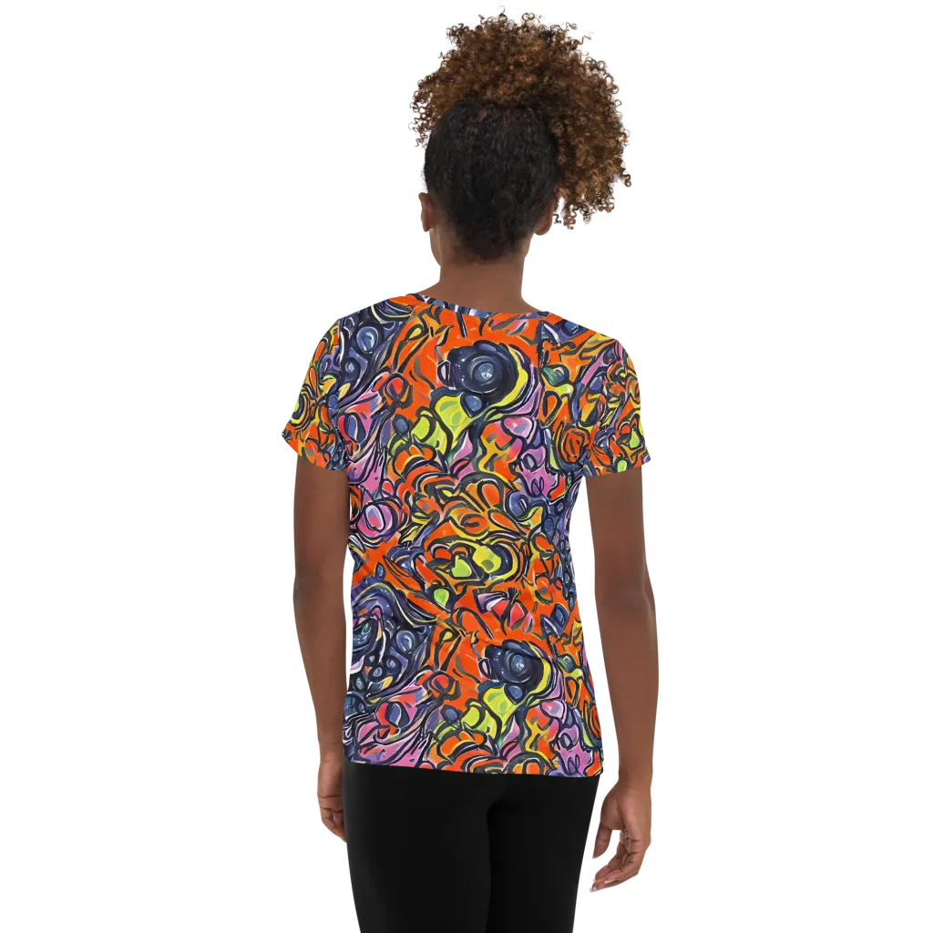 Molten Pop on Women's Athletic T-Shirt — Back